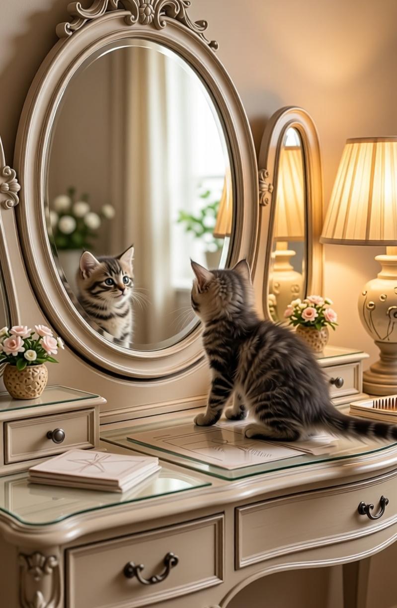 笑喷了！一女子，为了方便自己试衣服，买了一块全身镜放在客厅里。没想到这镜子直接