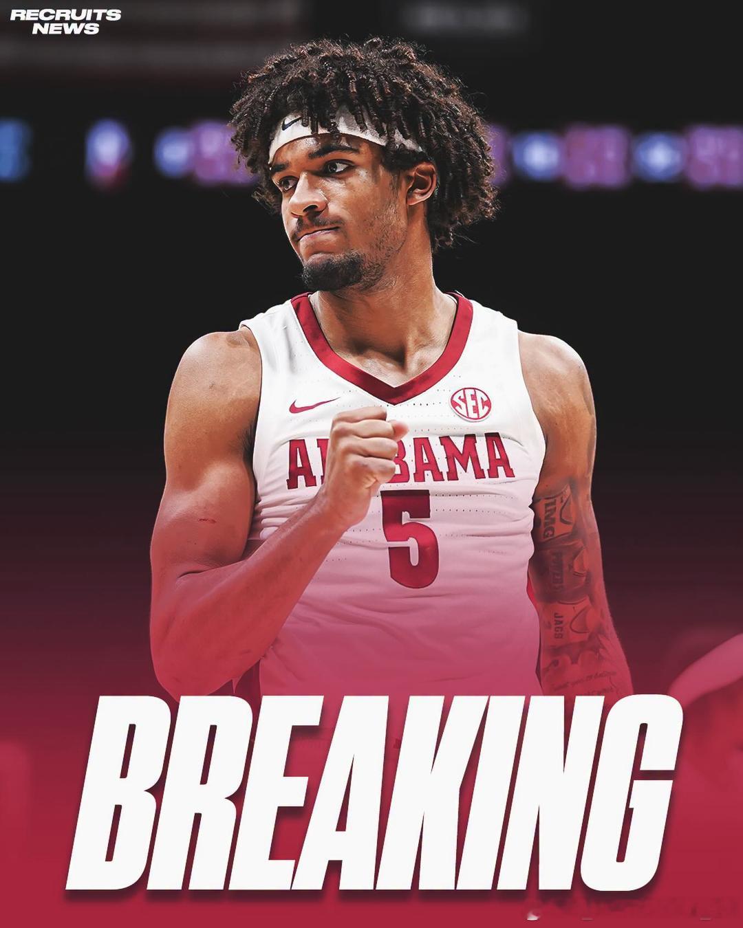 阿拉巴马大学前锋阿马里·艾伦(AmariAllen)宣布，他将2026年NBA