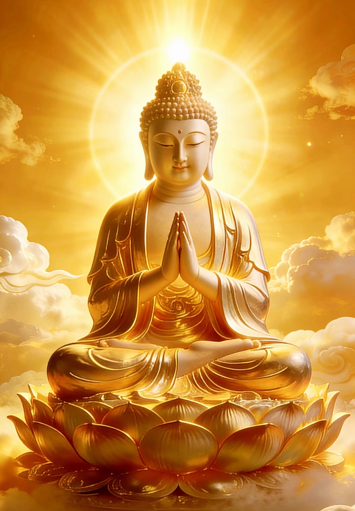 恭喜你刷到佛祖了，点个赞时来运转，万事顺意，财源广进！