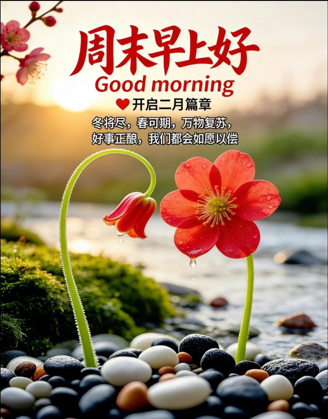 🔆🐰二月启新，大地慢慢苏醒，暖阳正升，微风正好，世间万物皆在酝酿温柔的美好。