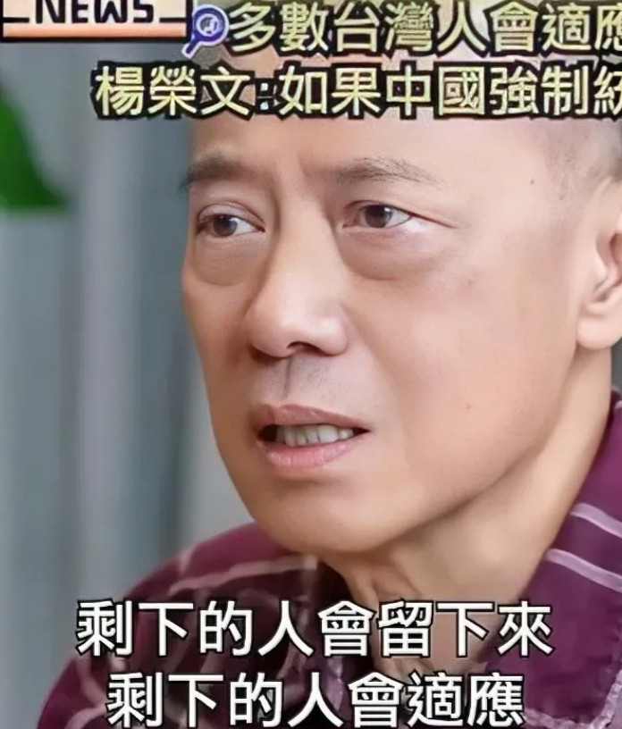 新加坡前外交部长杨荣文说，“如果中国强制统一，台湾多数人会适应。”
