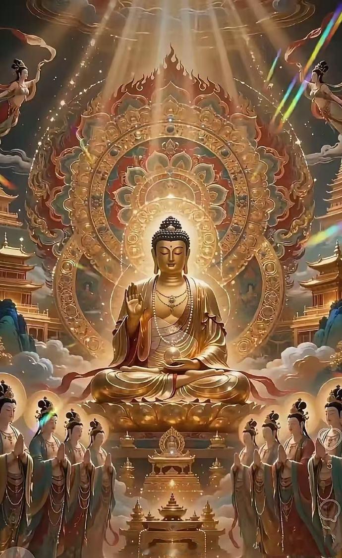 转发好运见佛祈福🙏，愿佛音静心化解愁肠，愿生活和顺少些慌张，前程似锦步步荣光，