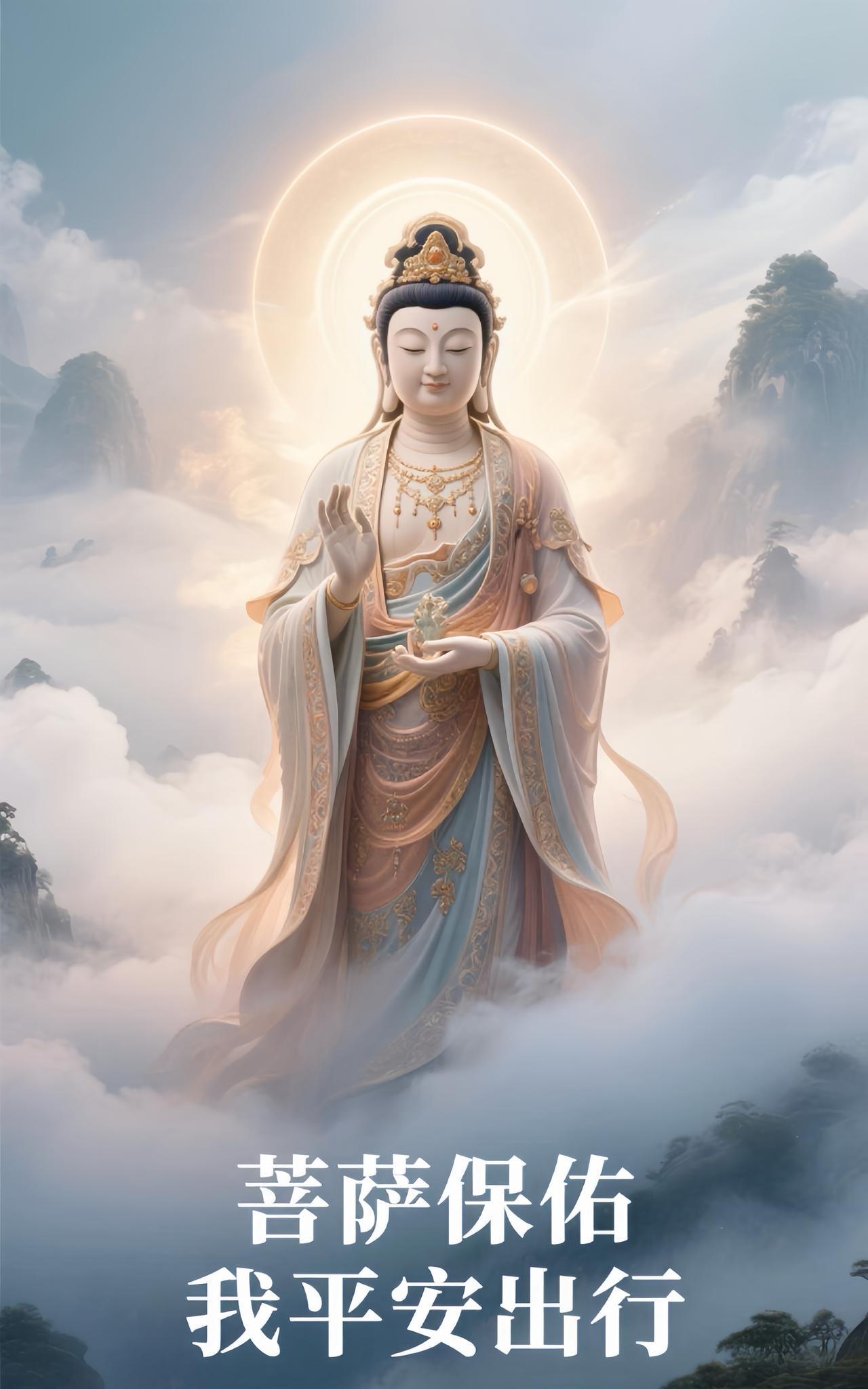 菩萨啊菩萨那些不停留的你就让他划过就行了这次出行平安懂的人会接的“平安”