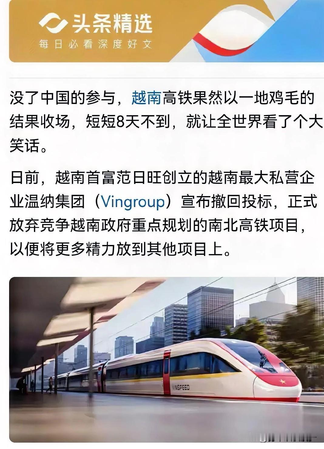 这事从一开始，中国就心如明镜。越南做局，请西门子当托，结果中国没去抢，让托中标