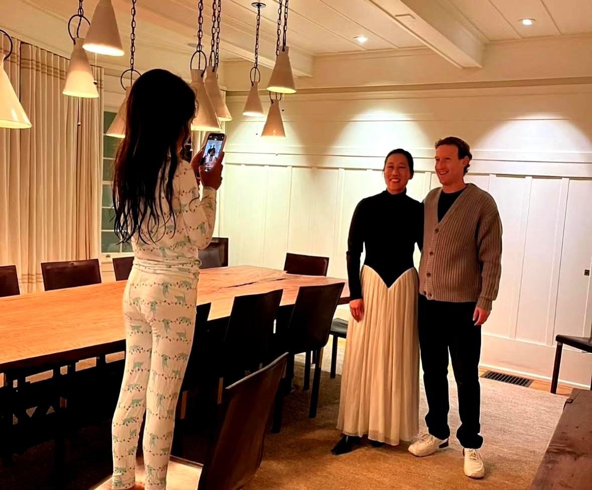 扎克伯格在米兰时装周上，全程眼神追随妻子普莉希拉·陈，这画面是不是让你开始重新审