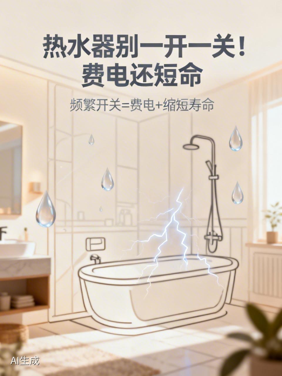 热水器别一开一关！费电还短命，好多人都做错了你家是不是这样？洗澡前开热水器