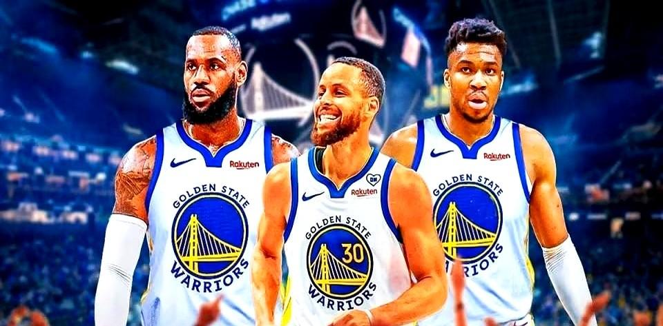 库里、字母哥、詹姆斯，这三个人要在一支队打球？没错，你没听错。金州勇士队