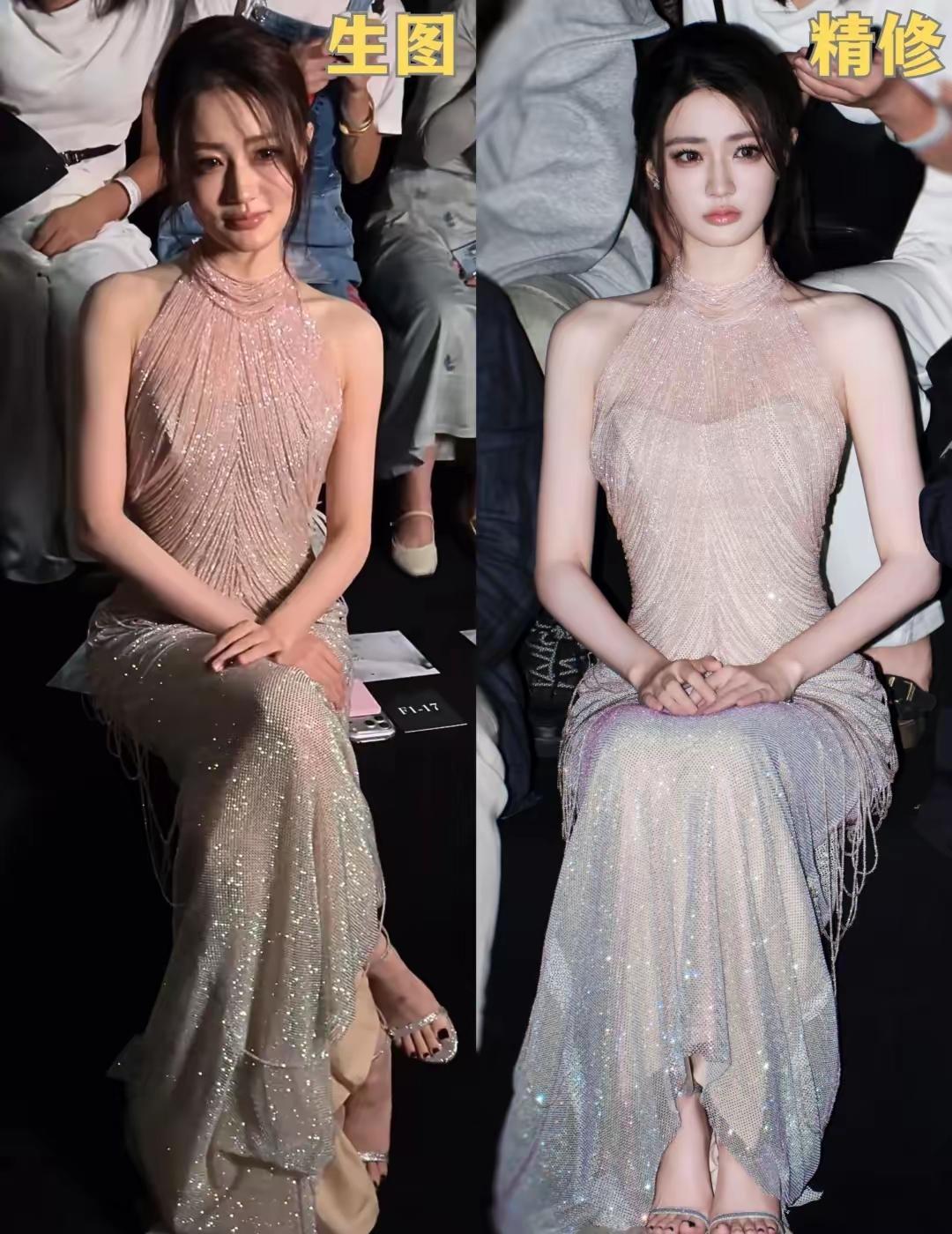 大家都知道，明星晒出来的照片都是p过的，但徐璐本身长的还也不错，虽然没有p过那么