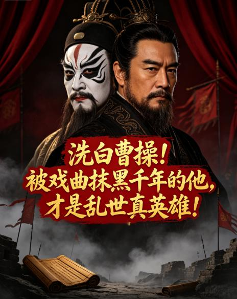 提起曹操，所有人的第一印象都是：奸诈、多疑、篡汉奸臣。戏曲白脸唱了千年，《三国演义》传了百年，硬生生