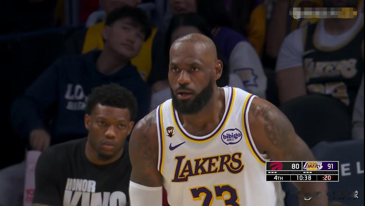 我真的对湖人巨星詹姆斯的出色感到无语了！在今天湖人主场以110：93轻取猛龙的比