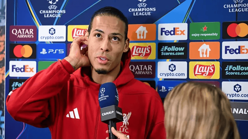 范戴克: 对利物浦而言欧冠前八很重要;350场出场让我很自豪