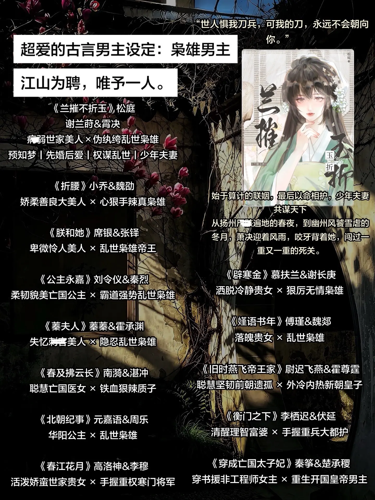 古言枭雄男主。