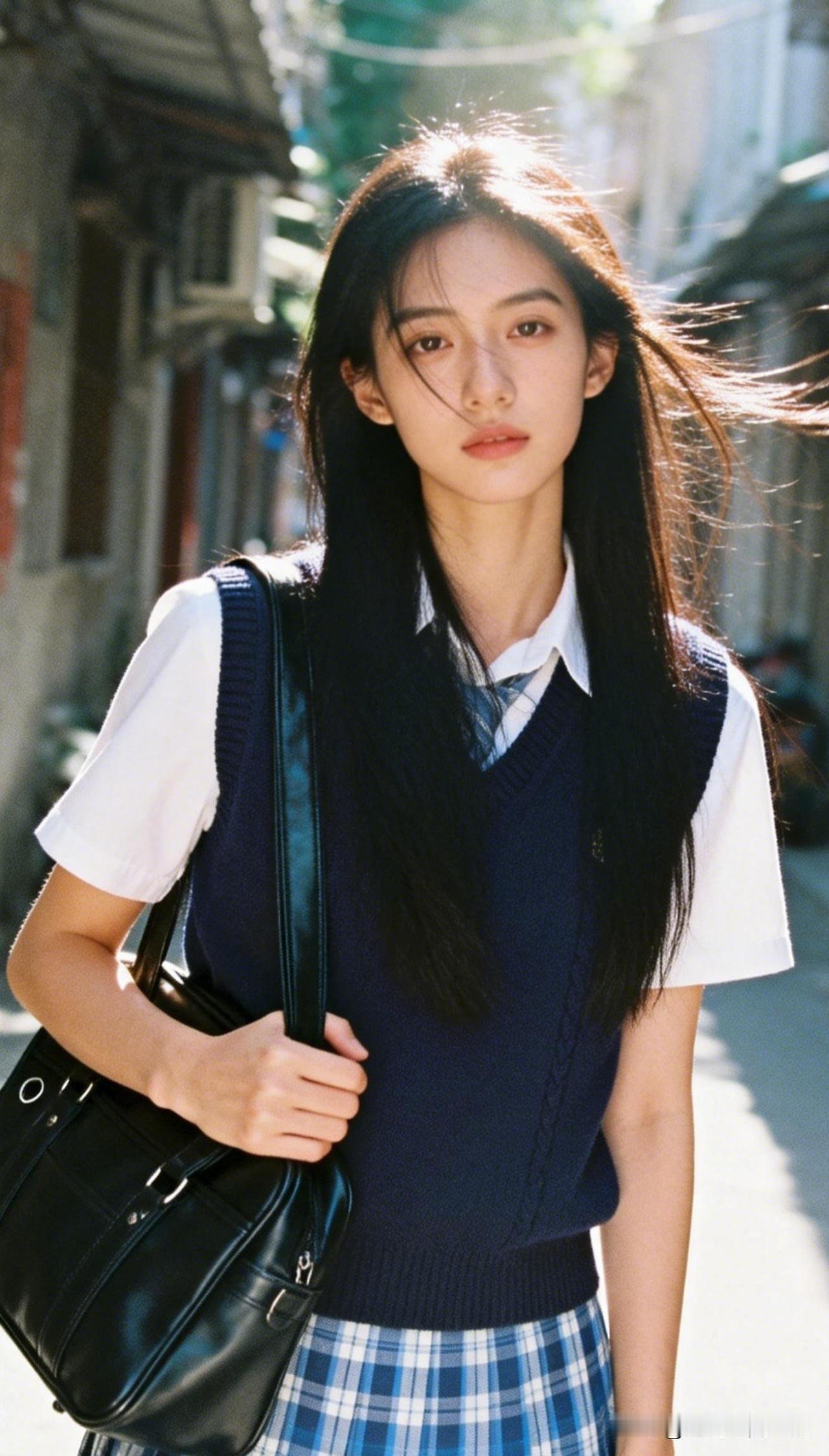 青春校园风，元气少女穿搭指南💼👩‍🎓分享甜美小姐姐随手拍青衫湿处相思切，