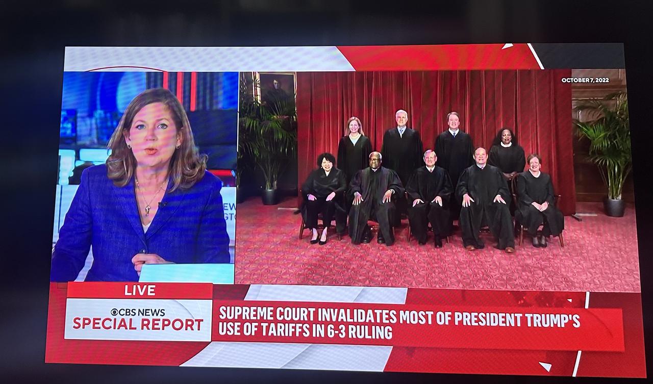 6：3!最高法院裁定川普关税不合法。