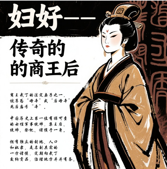 三千多年前的商朝，妇好以王后之身打破性别桎梏，集军事统帅、祭祀、诸侯等多重身份于