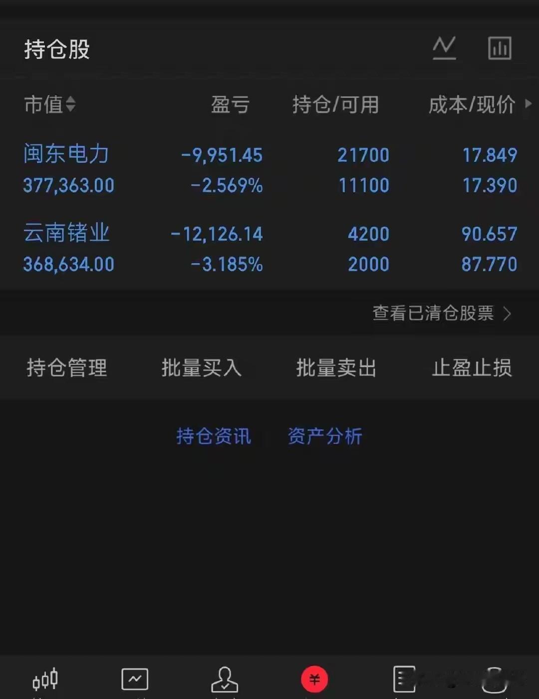 74万重仓两只股票，单日浮亏超2.2万！这位股民淡定晒出持仓今天刷到一位叫“