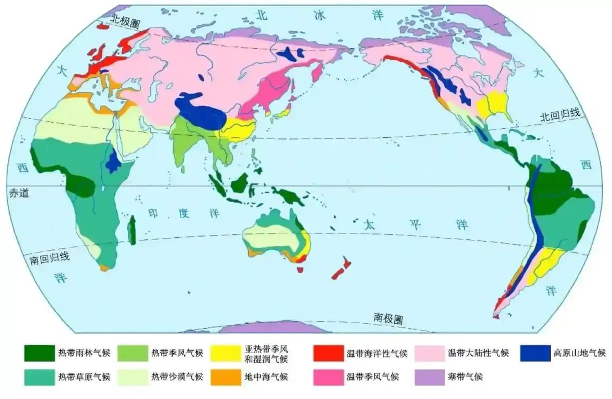 全球最宜居的气候类型是哪个？先说答案，是温带季风气侯，原因如下：