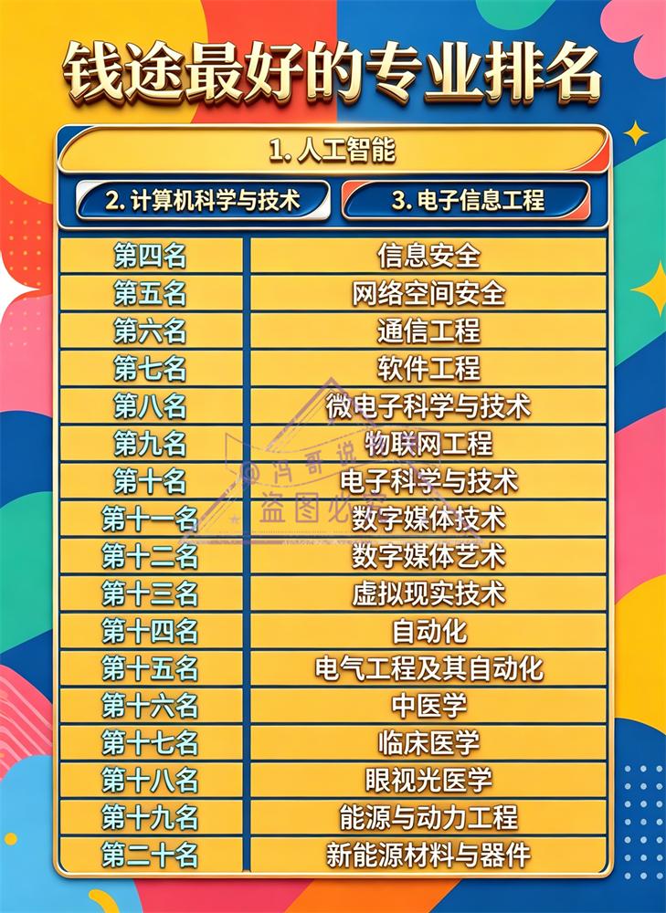 家有高考生的家长们注意啦👀据说这是前途最好的专业排名TOP20，为孩子高考