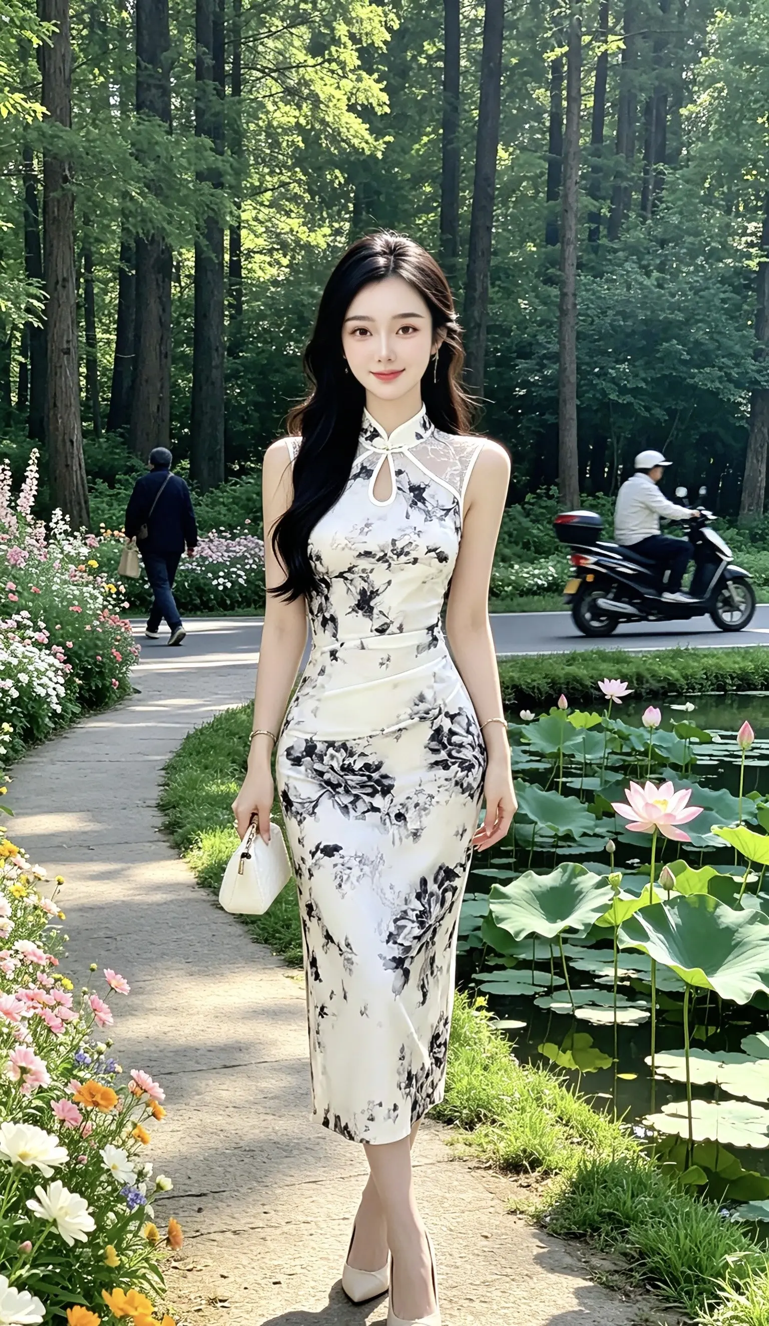 国风旗袍真的好惊艳 旗袍穿搭是永远的神 夏日旗袍穿搭分享 温柔淡雅旗袍...
