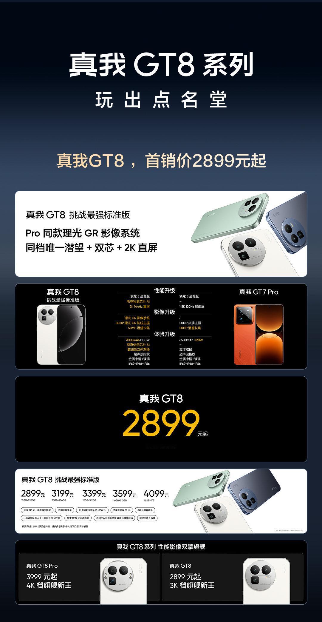 realme真我GT8Pro12+256GB，¥399916+256GB，
