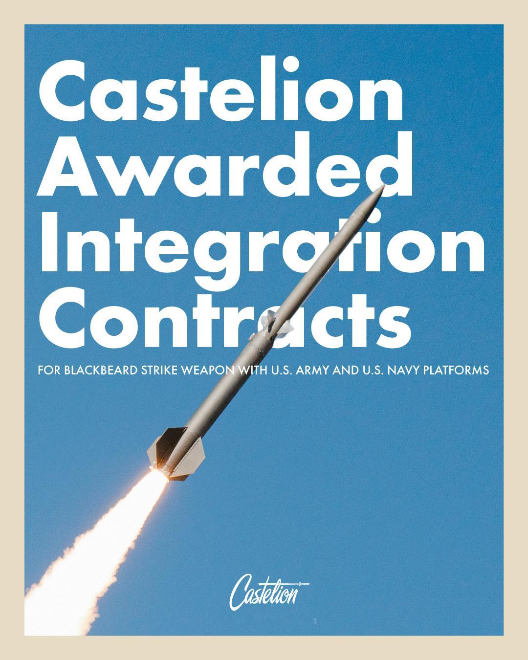 🔻美国空叉退出来的几名员工创建Castelion公司与美国陆军合作开发“黑胡子