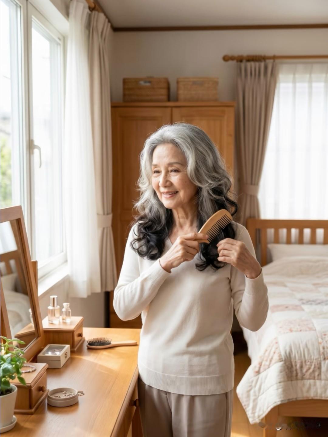 大家发现没？现在好多50+姐姐，居然开始把白发当“时尚单品”了。以前见了白头发