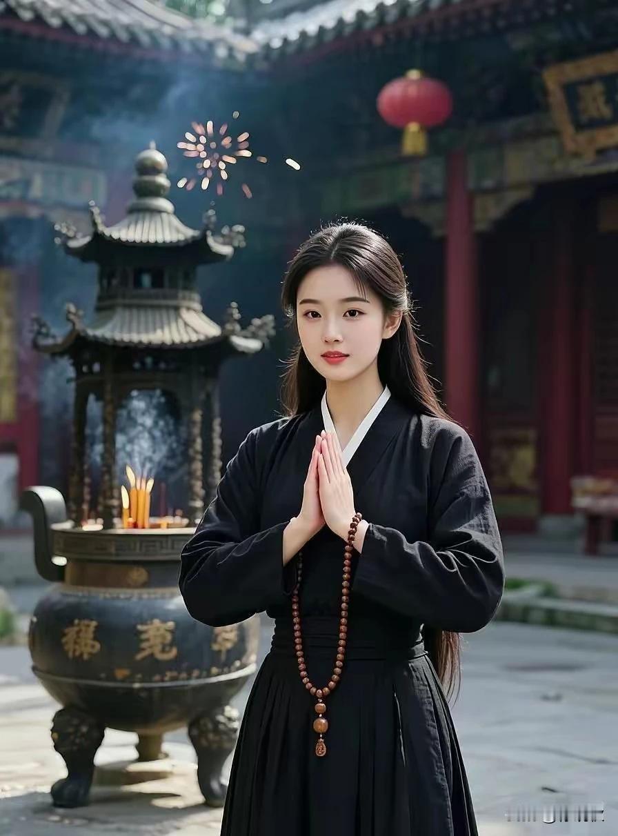 上联：心无杂念尘缘浅下联：五体投地人虔诚