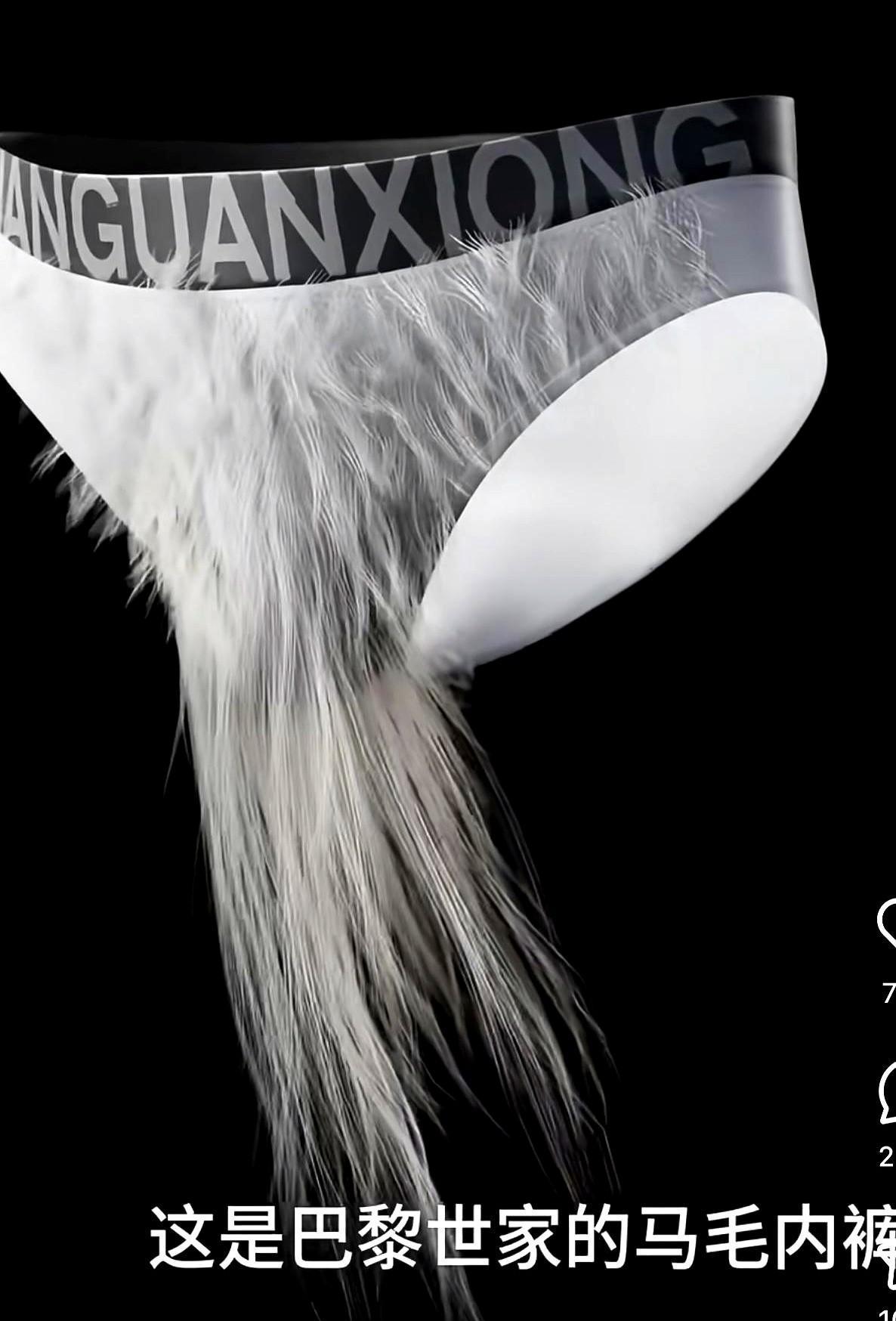7000块的马毛内裤，穿出去不是为了遮羞，是怕别人看不见。奢侈品不卖裤子，卖的