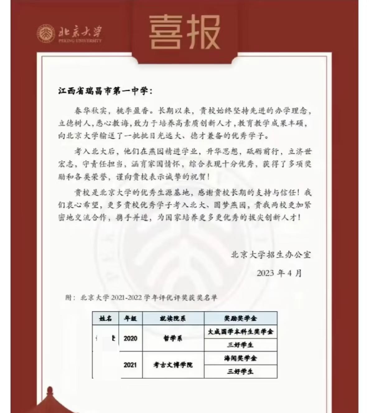 真是越查越有料！原来瑞昌这所学校的学生报清北的冷门专业并不是第一次了，2