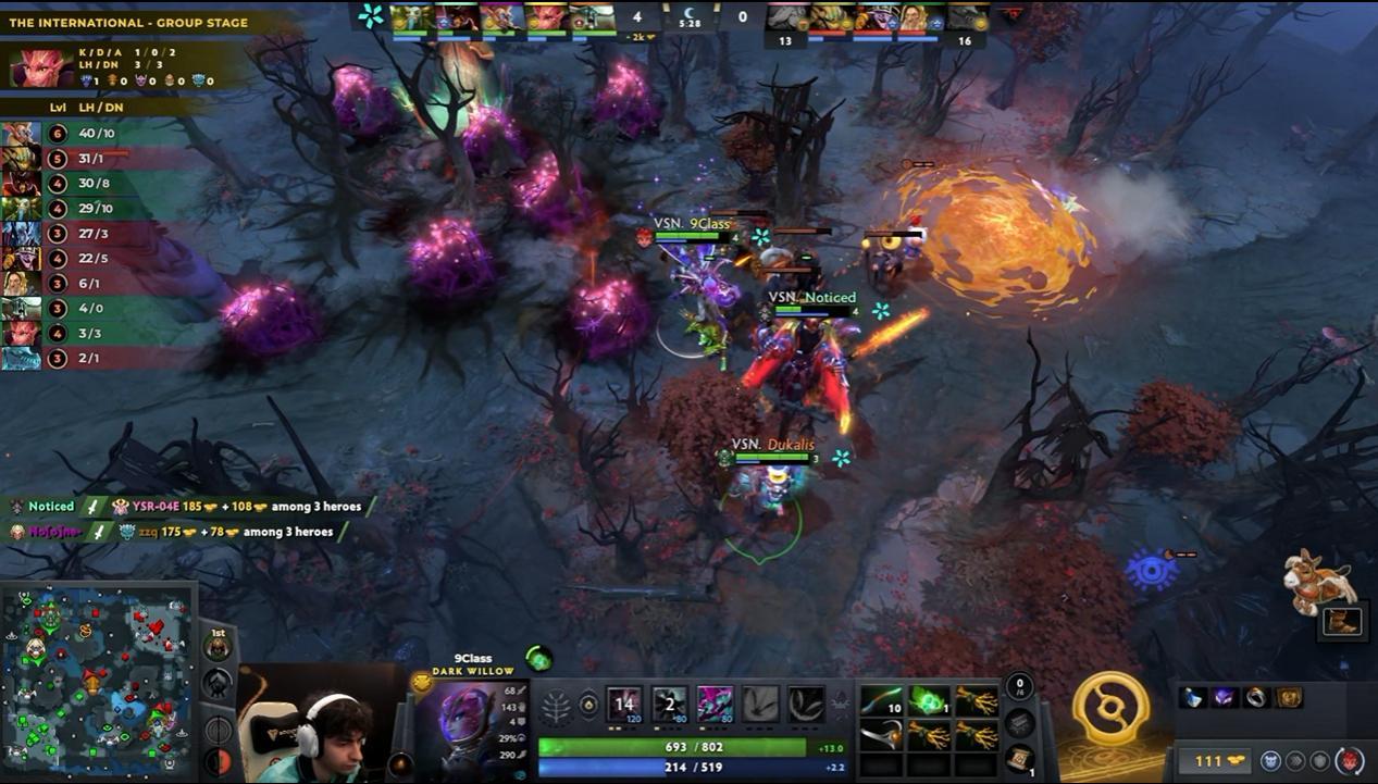 DOTA2TI15瑞士轮第一轮TR对阵Vision战队BO3决胜局，经过32分