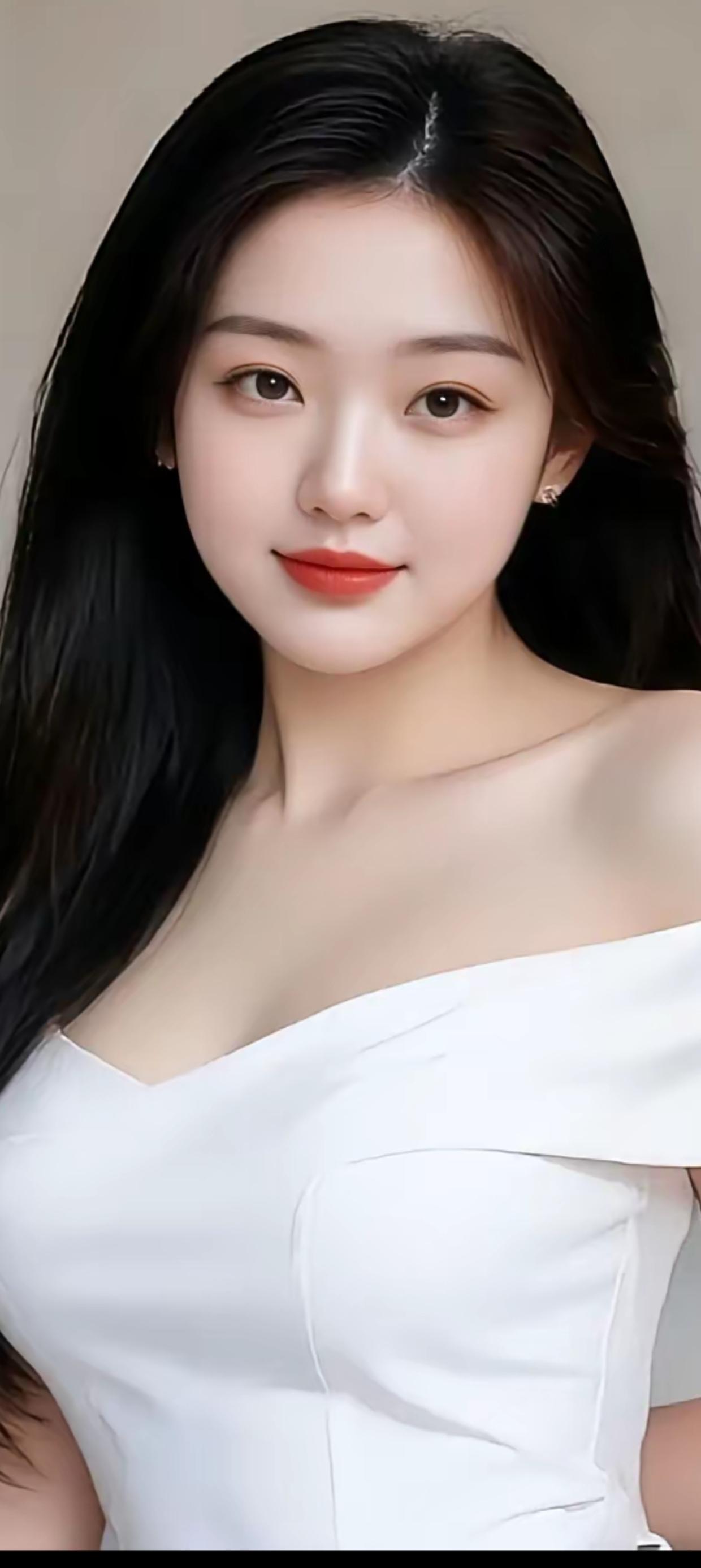 红妆美人，白衣如雪。