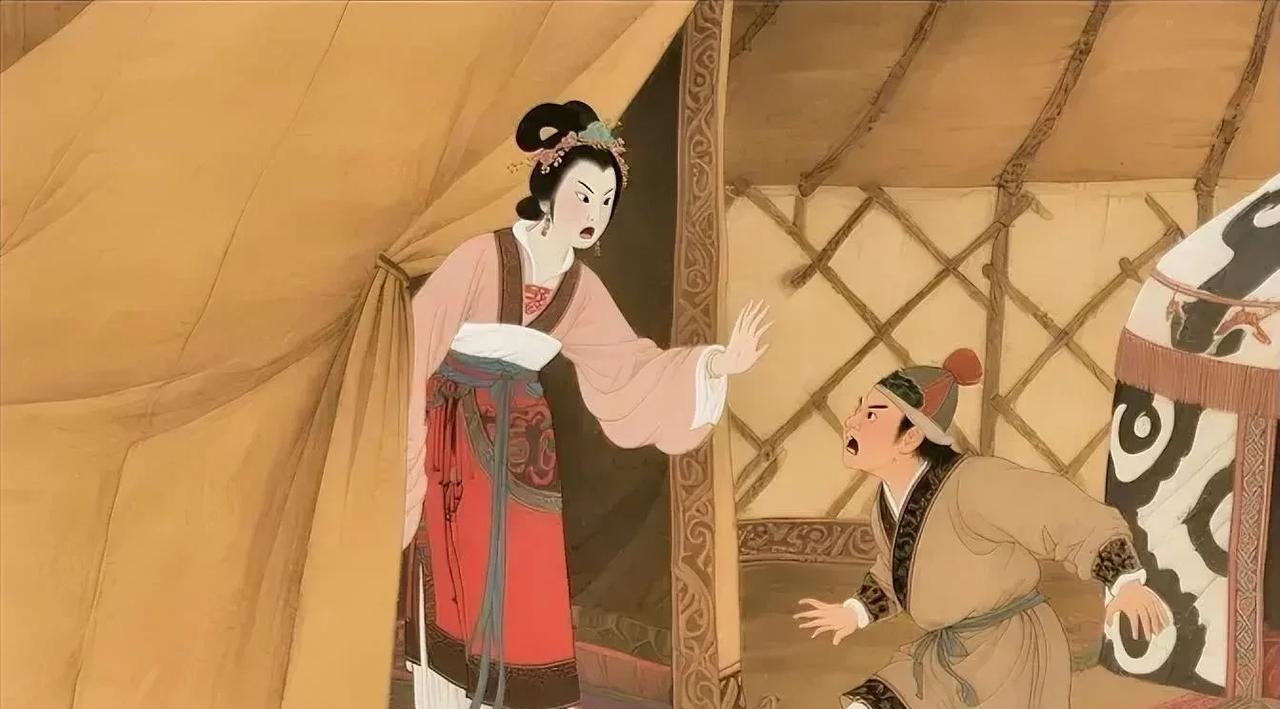 王昭君23岁时，丈夫刚去世，继子就冲进帐篷一把搂住她！毡房里的铜灯还在晃，呼韩