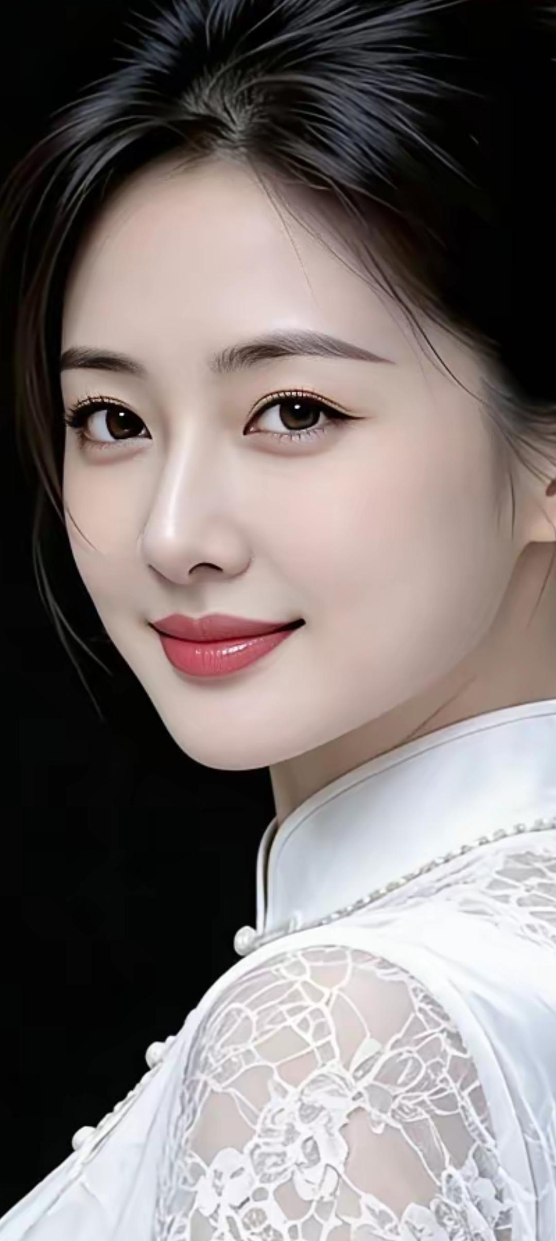 温柔甜美的东方美人，一颦一笑间尽显优雅气质。