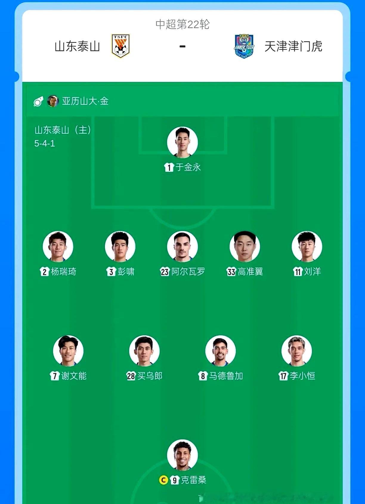 今天泰山的首发一摆出来，场边不少人先愣了一下：瓦科、泽卡都没进先发，唐指导是真敢