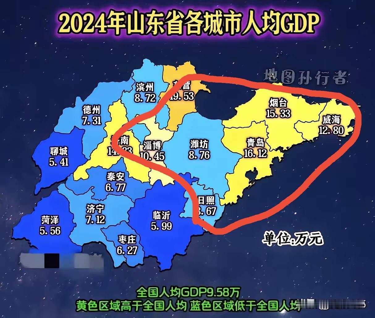 这个区域是山东最具活力和创新的地区，既包括经济总量最大的青岛、济南、烟台和潍坊，