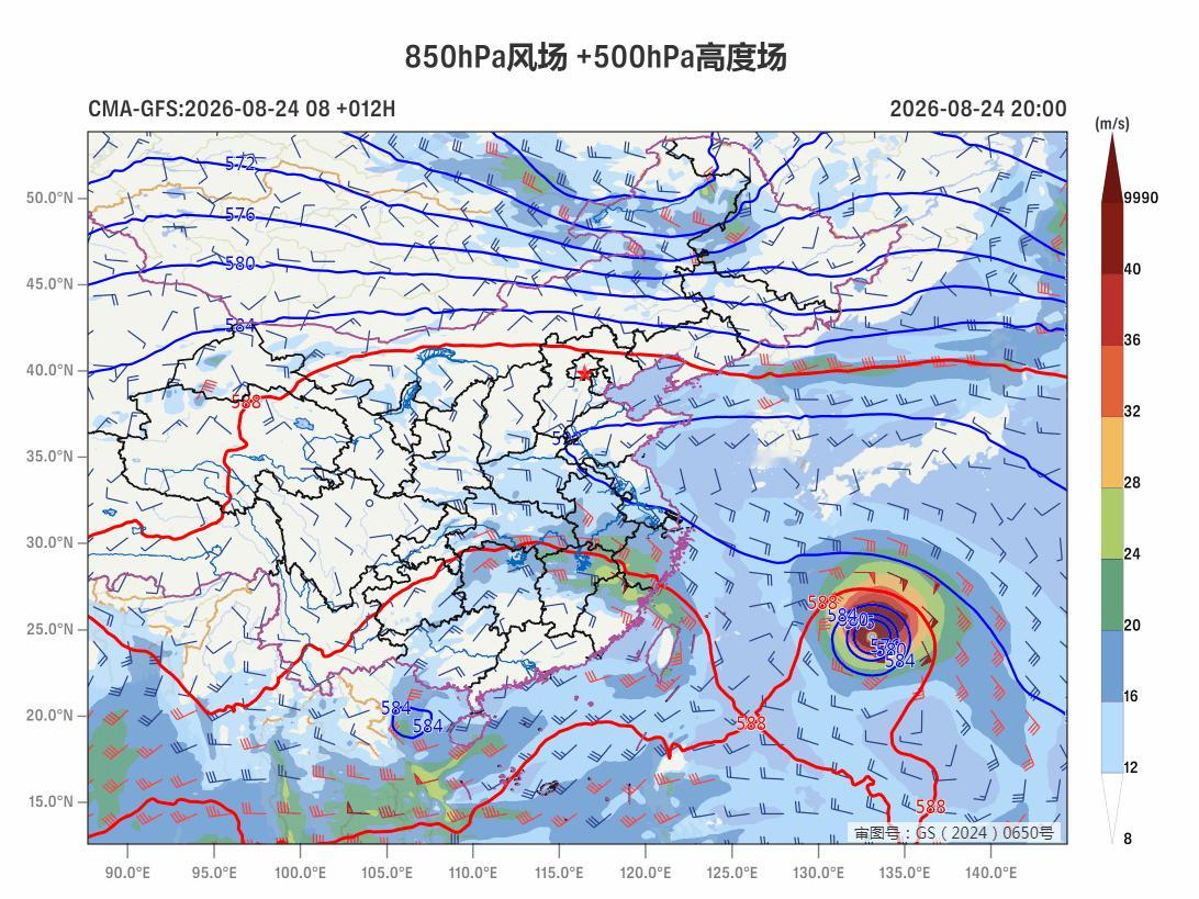 台风沙德尔从云图看，台风沙德尔，北侧的大范围晴空区，对应强盛的副热带高压，因此