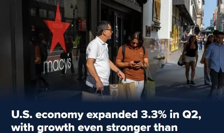 美国经济的两架马车都正在病情加重之中。当美国修改二季度经济增长率，名义gdp高