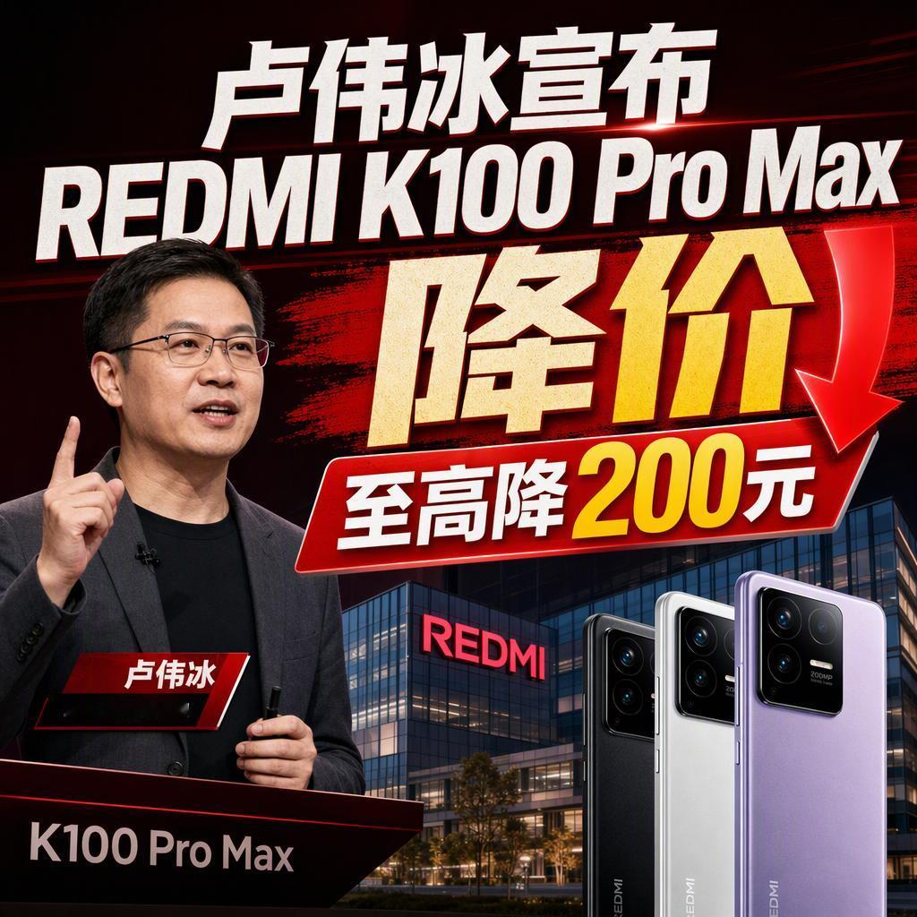 第一个，这次降的不多。卢伟冰10月15日在微博官宣小米双11开场，REDMI