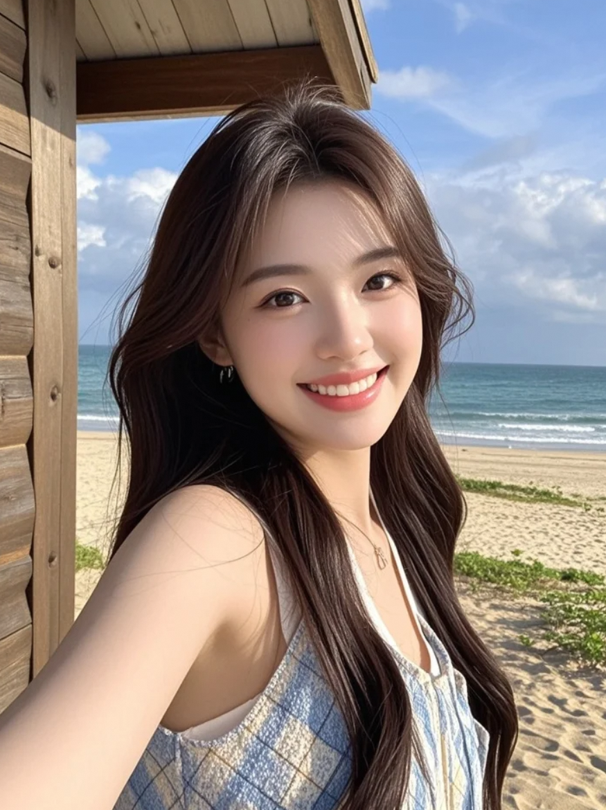 沙滩女王上线，今天你为我的颜值点赞了吗？