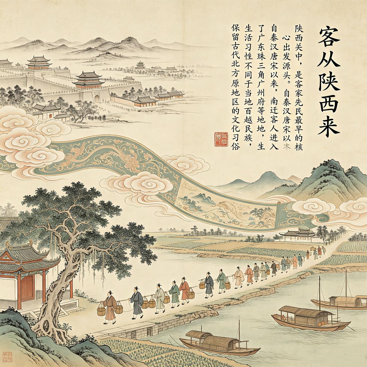 “客从陕西来”！--陕西关中，是客家先民最早的核心出发源头。客家人与陕西的关系