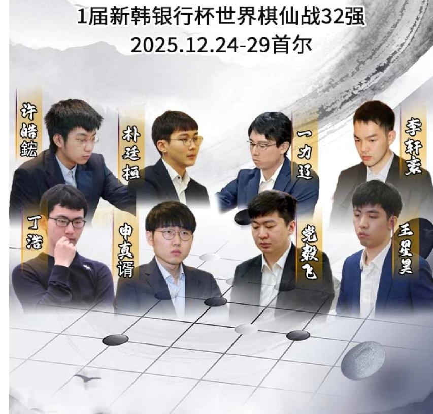 猜猜看~韩国最怕的四位棋手是？~申真谞夺冠的几率是？首届新韩银行杯世界围