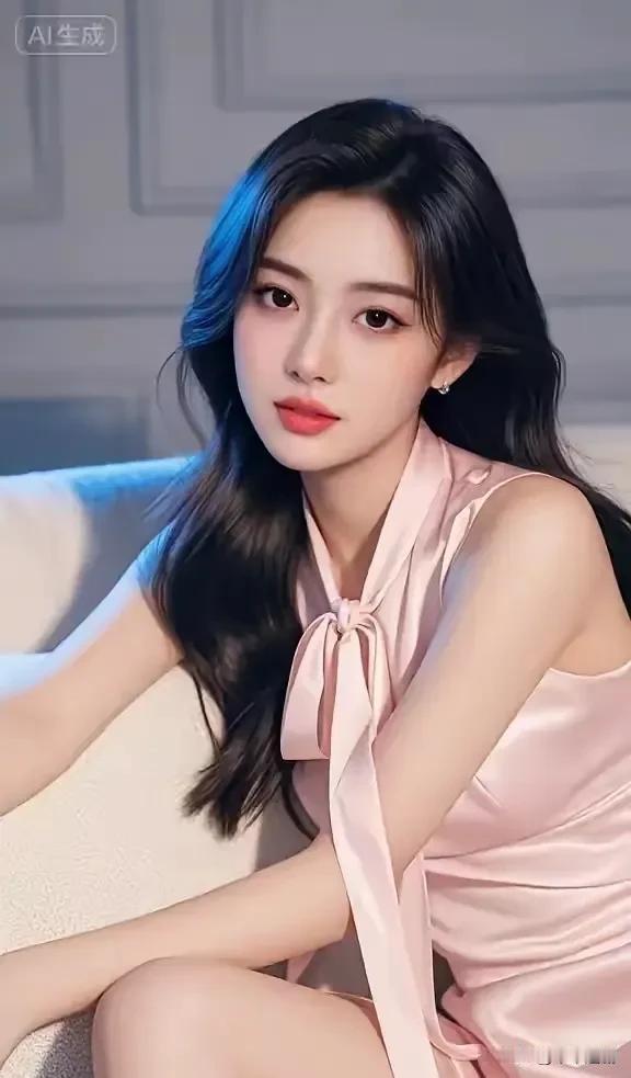 粉缎裙揉碎了柔媚的光，颈间的蝴蝶结系住了独一份的优雅💖粉雾玫瑰吊带裙