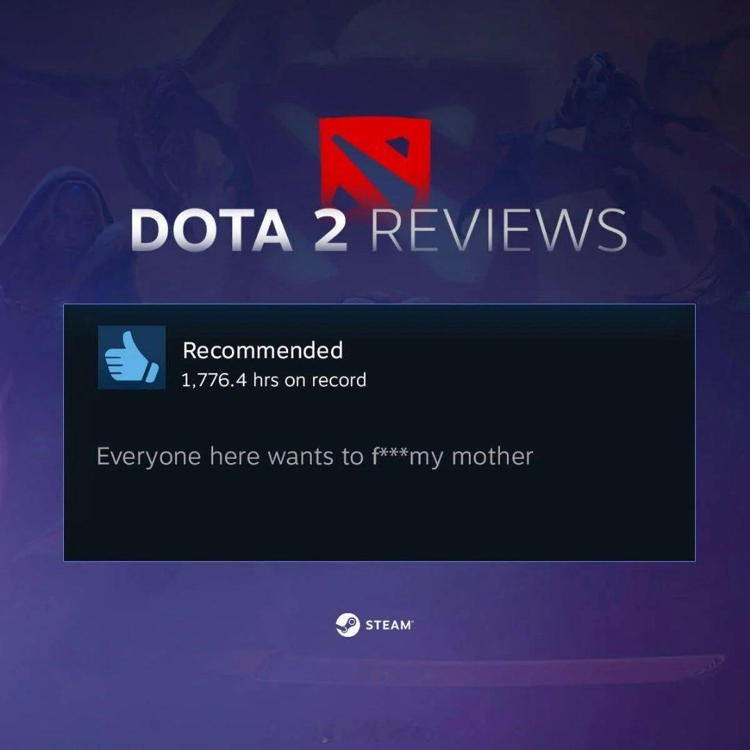 这是一条Dota2在steam的游戏评价真翻译不了，绷不住了dota2趣闻游戏迷