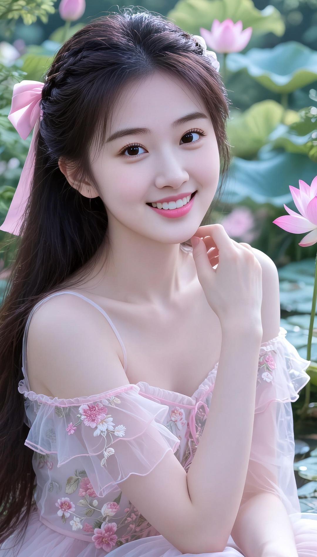 AI荷间粉颜高颜值美女颜值