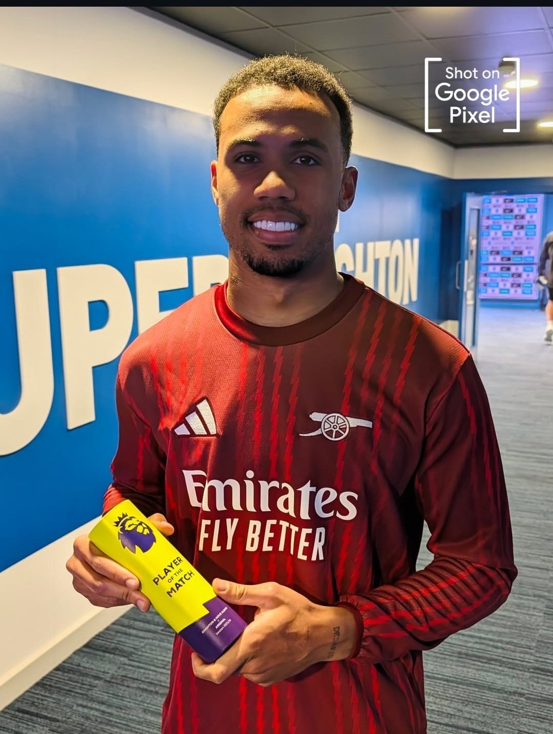 加布里埃尔被评为布莱顿0比1阿森纳比赛的最佳球员🏆英超联赛阿森纳