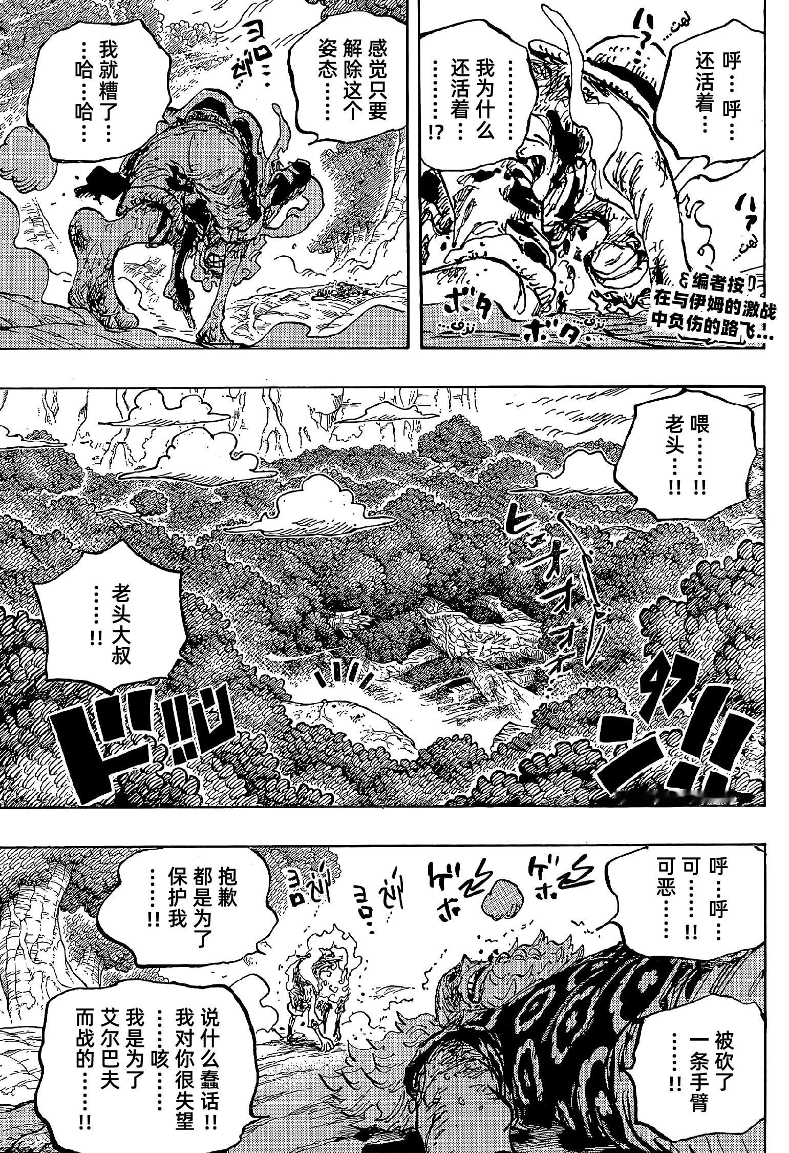 本周海贼王高清汉化！伊姆新形态恶魔！！海尔丁参战，和路飞洛基三人合击伊姆！海贼王