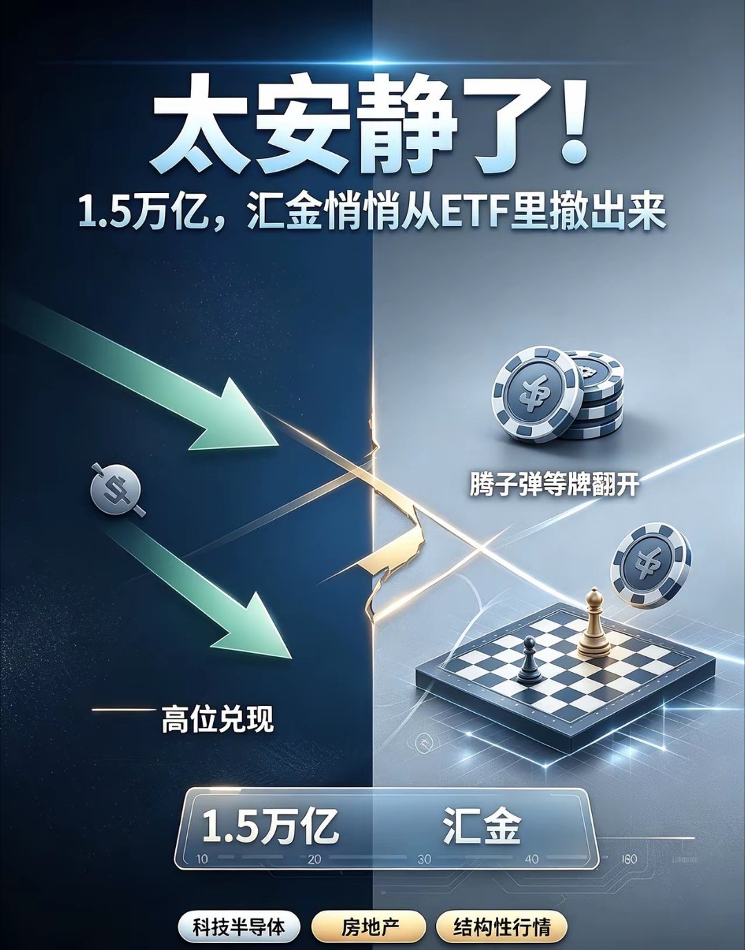 太安静了！1.5万亿，一整个上半年，汇金静悄悄地从ETF里撤了出来。砸掉的仓位，