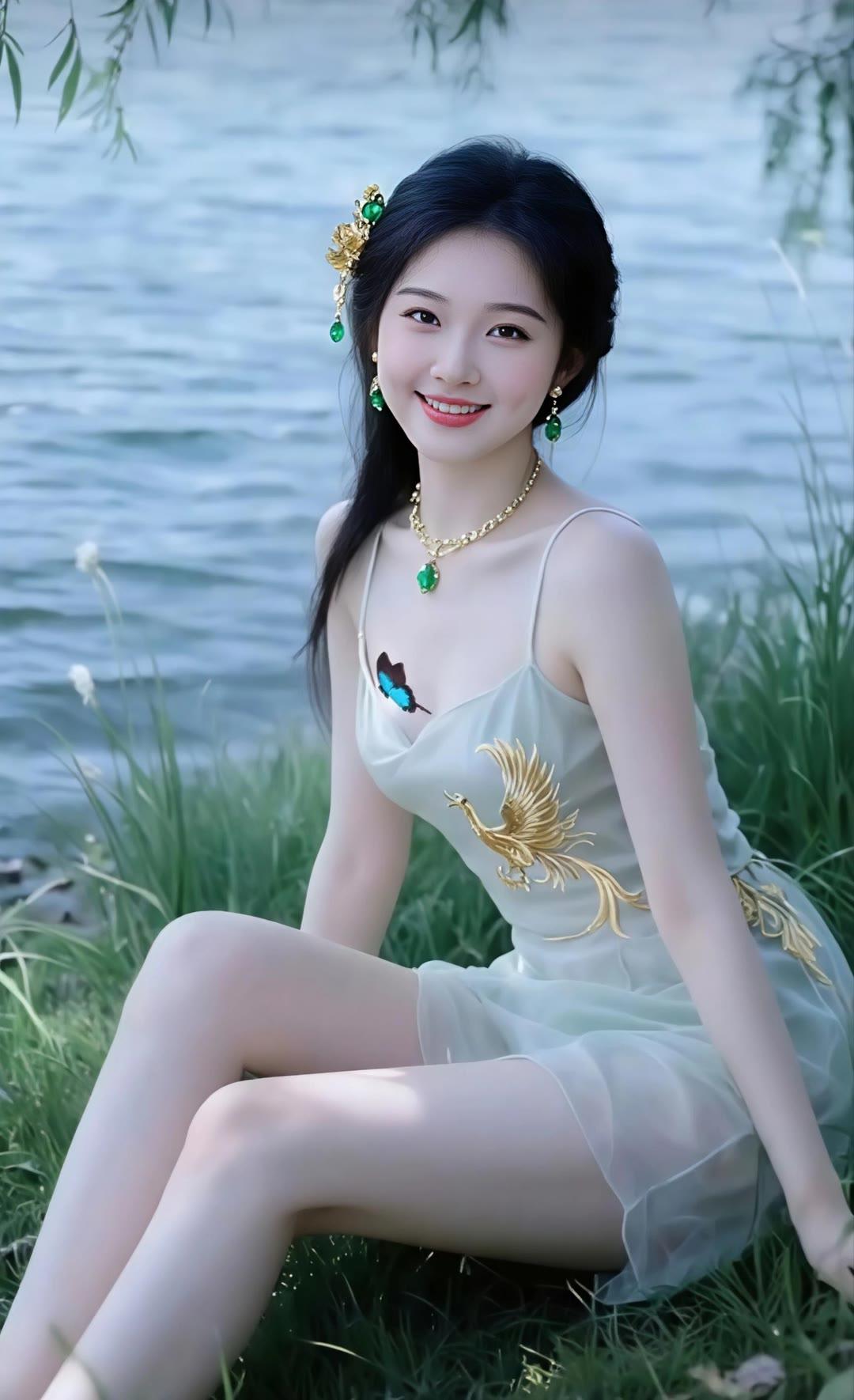 “仙气飘飘的湖畔仙子”🌸💚💎