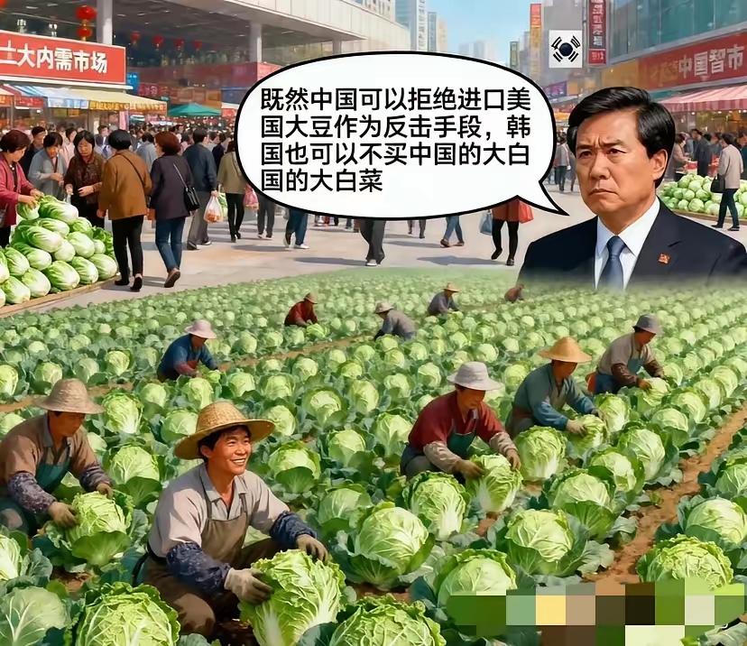 188元一棵的白菜，韩国真的敢“断买”吗？“既然中国能拒买美国大豆，韩国也能不