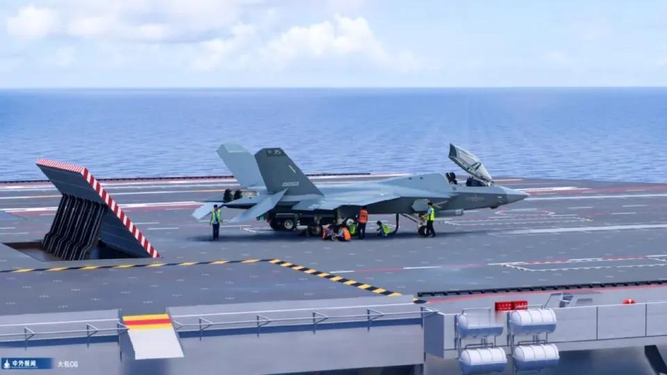 歼-35成功起飞辽宁舰，滑跃航母战力首次全面重构，远海攻防新格局显现歼-35在